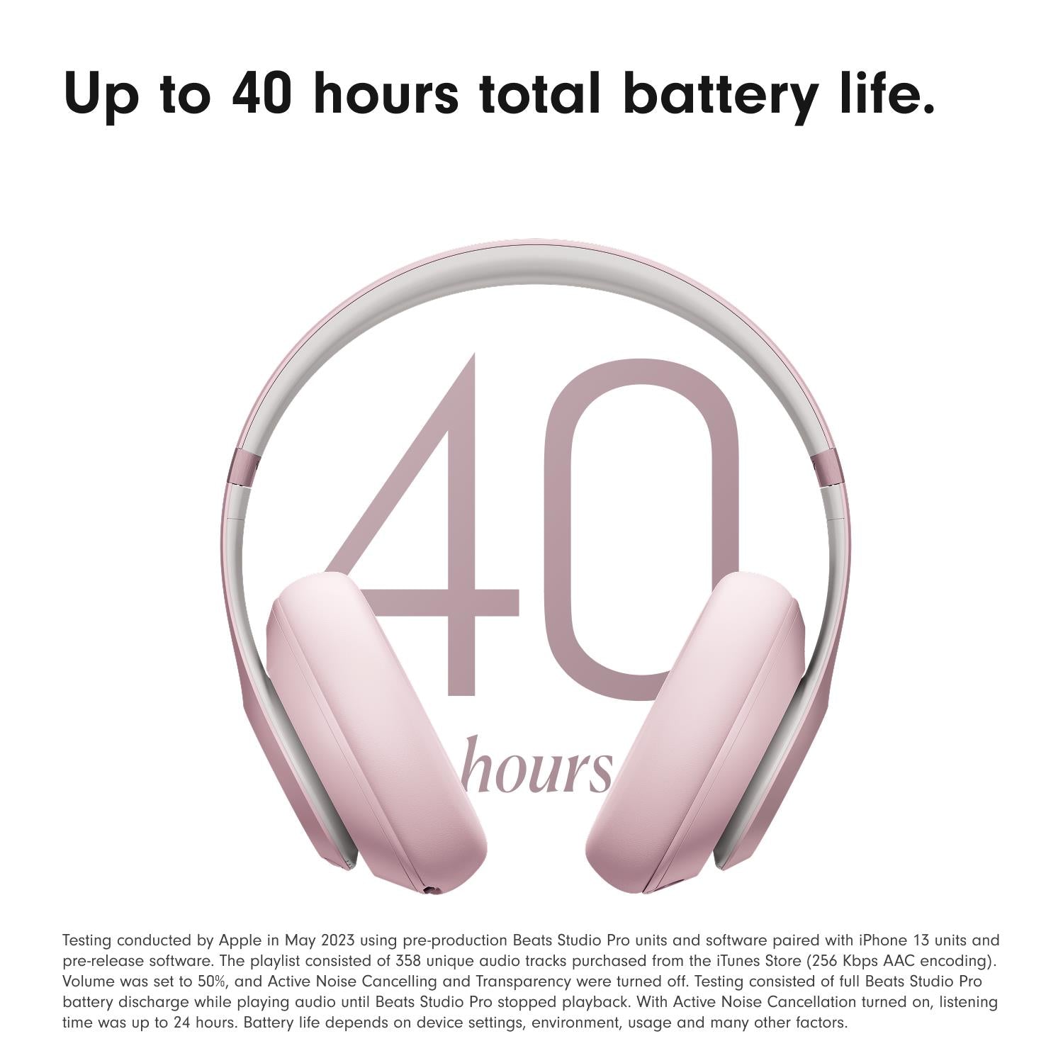 Beats Studio Pro ANC Over-Ear Wireless Headphones (Soft Pink)