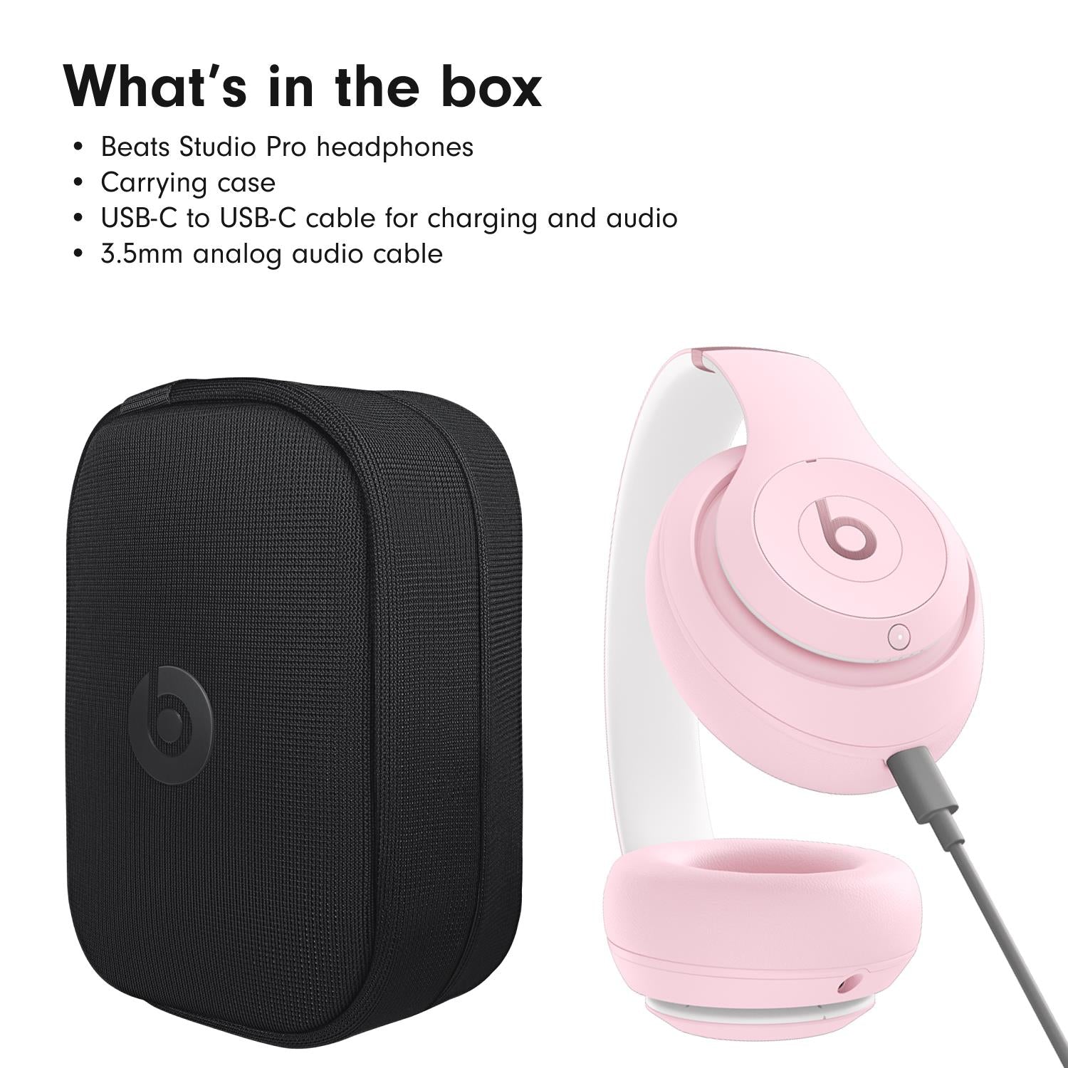 Beats Studio Pro ANC Over-Ear Wireless Headphones (Soft Pink)