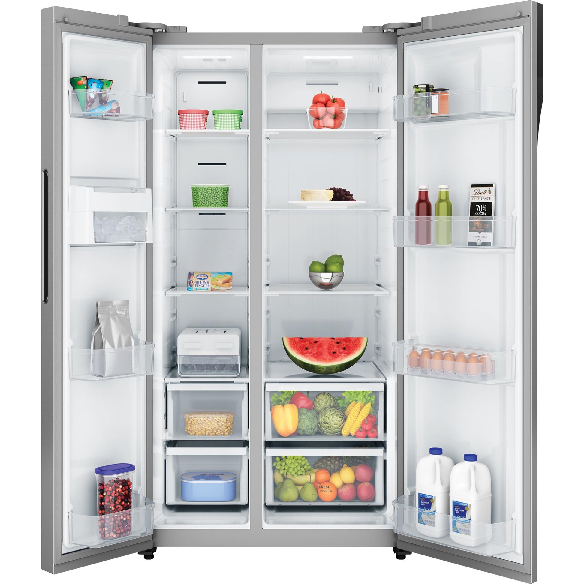 Westinghouse WSE6200SB 624L Side by Side Fridge (Silver)