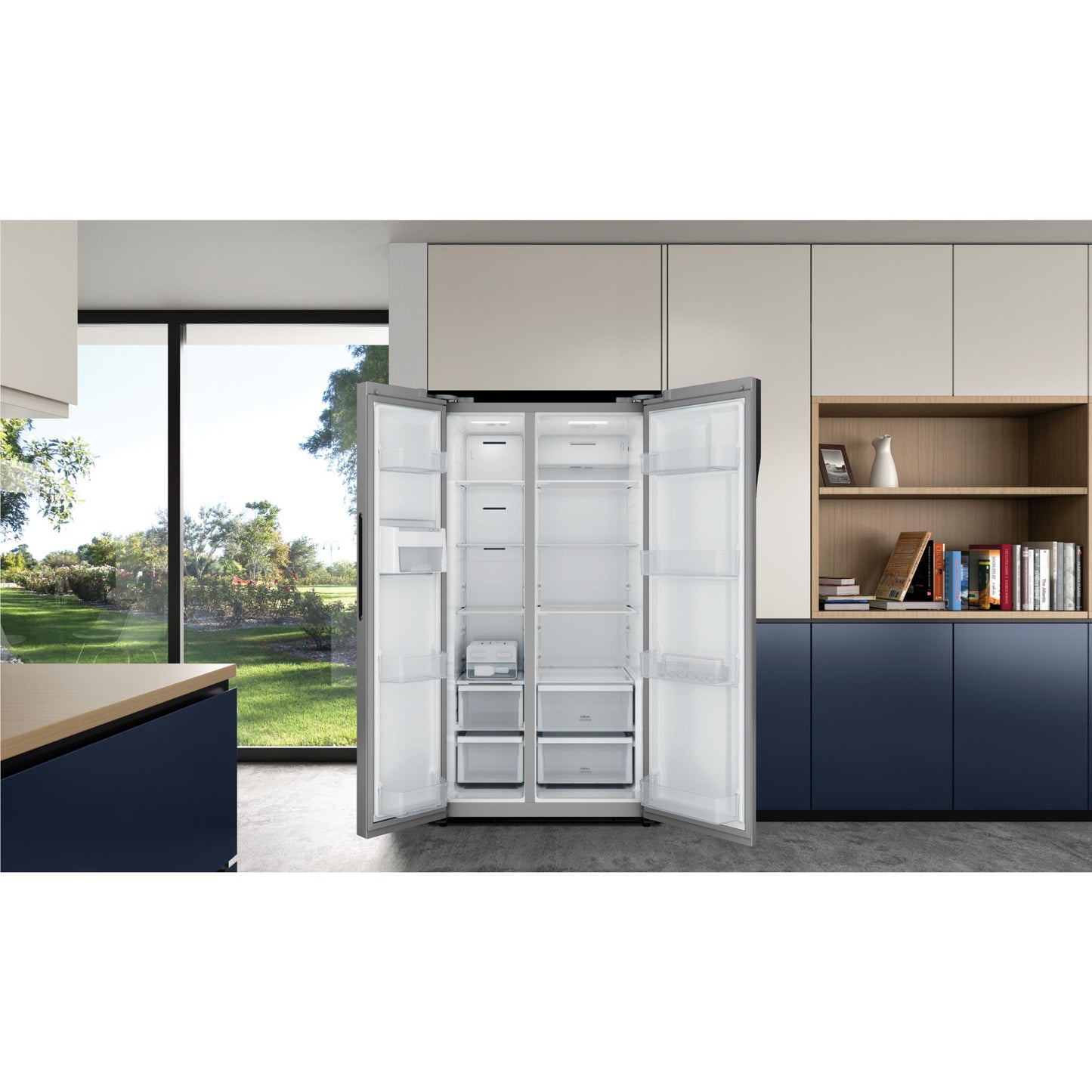 Westinghouse WSE6200SB 624L Side by Side Fridge (Silver)