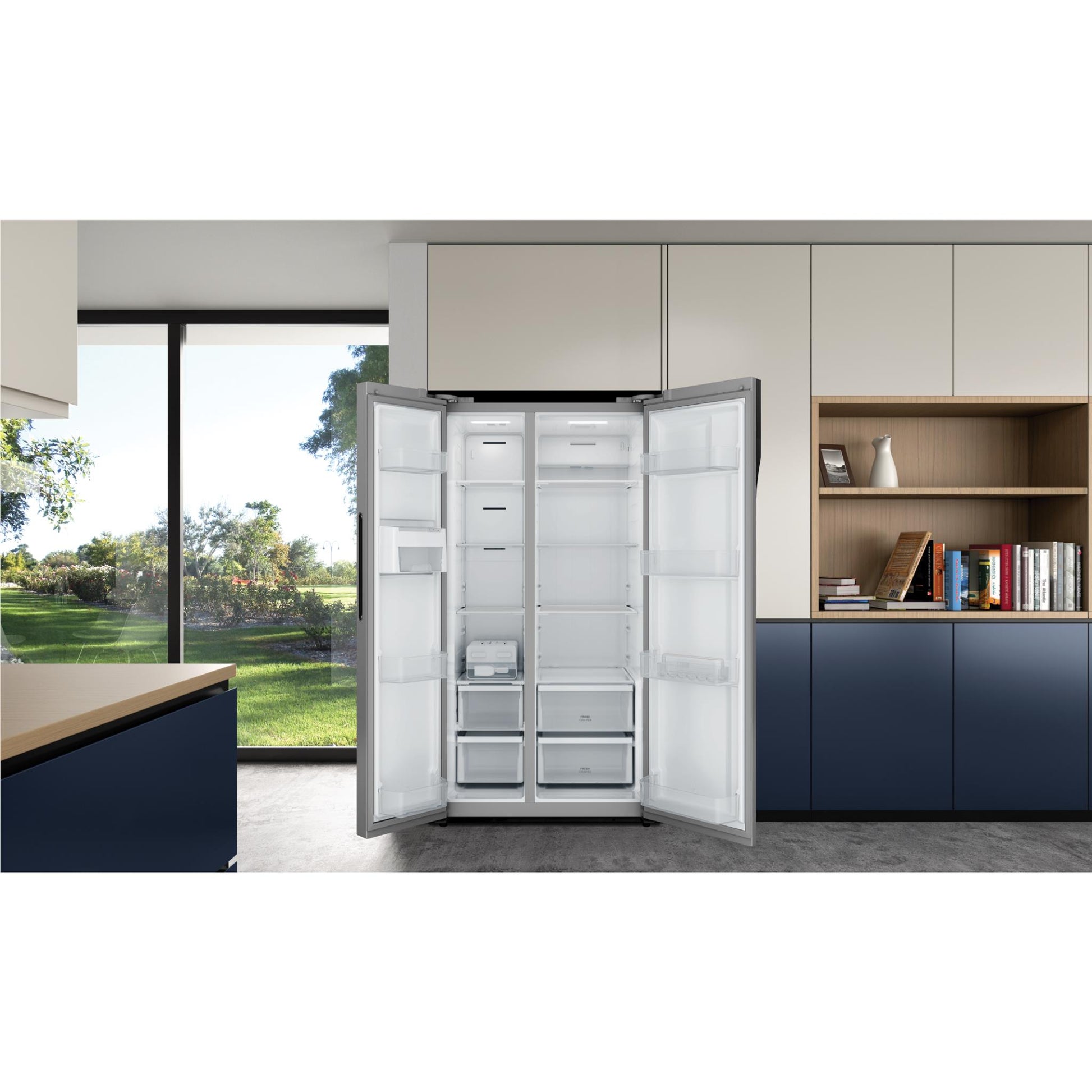 Westinghouse WSE6200SB 624L Side by Side Fridge (Silver)