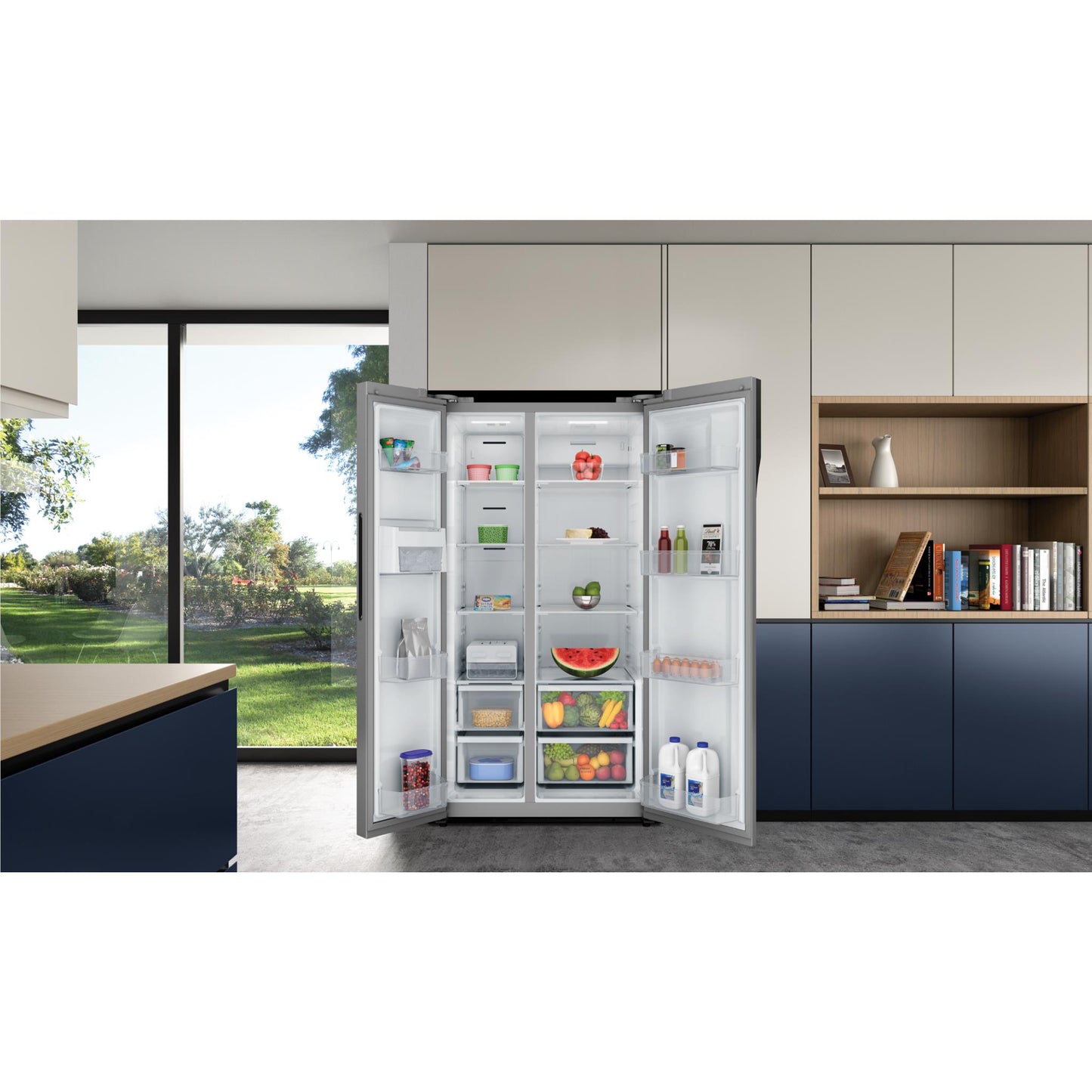 Westinghouse WSE6200SB 624L Side by Side Fridge (Silver)