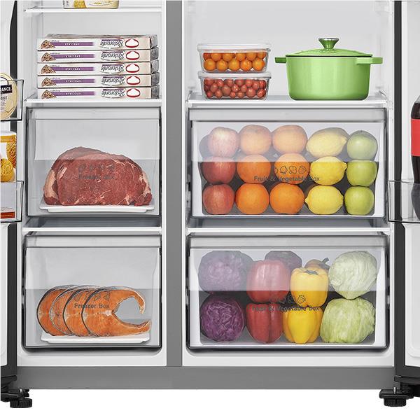 Hisense HRSBS633BW 632L PureFlat Side by Side Fridge (Black Steel)