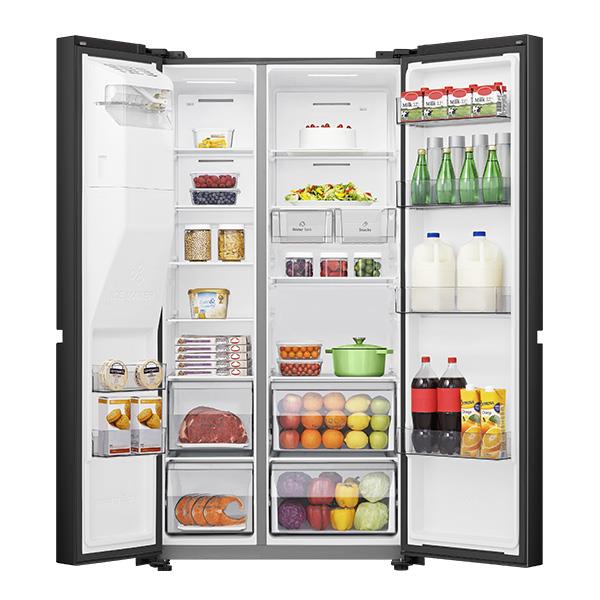 Hisense HRSBS633BW 632L PureFlat Side by Side Fridge (Black Steel)