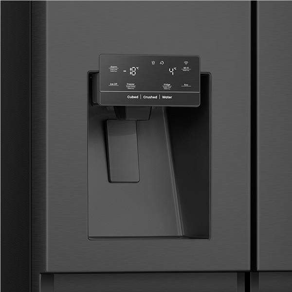Hisense HRSBS633BW 632L PureFlat Side by Side Fridge (Black Steel)