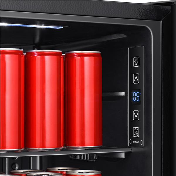 Hisense HRBC113 113 Can Beverage Cooler (Black Glass)
