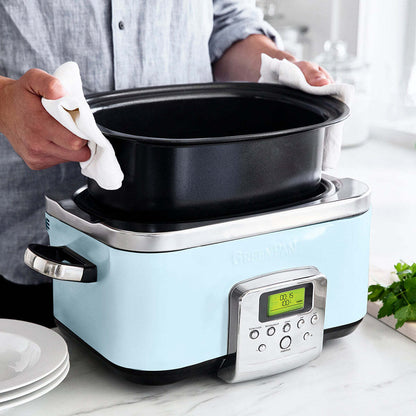 GreenPan Elite Blue Haze Electric Slow Cooker 230V 2200W Home Kitchen Cookware