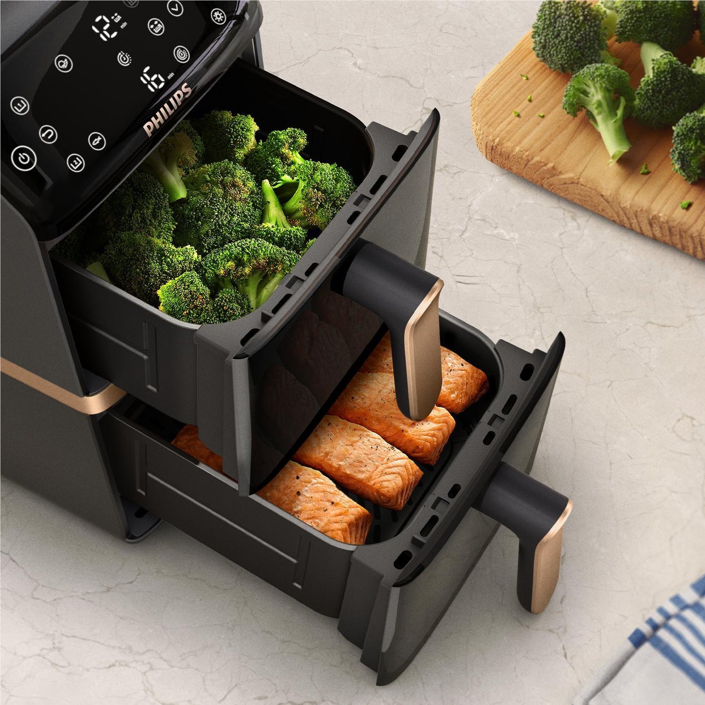 Philips Airfryer 4000 Series Stacked Dual Basket 10L Airfryer