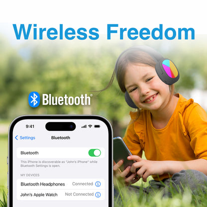Laser Kids Wireless Headphones – Volume Limited (Black)
