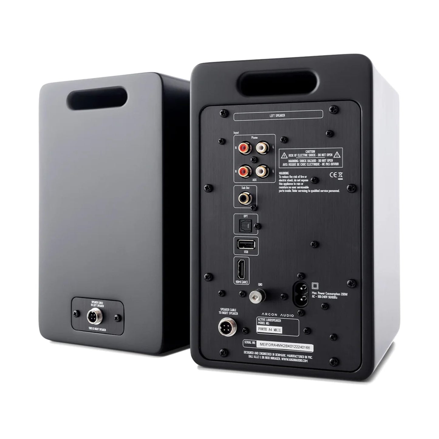 Argon Audio FORTE Black A4 MK2 Bookshelf Speakers
