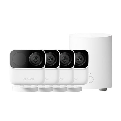 Reolink Home Hub Mini with 4X Argus MagiCam Security Cameras Kits Magnetic Mount