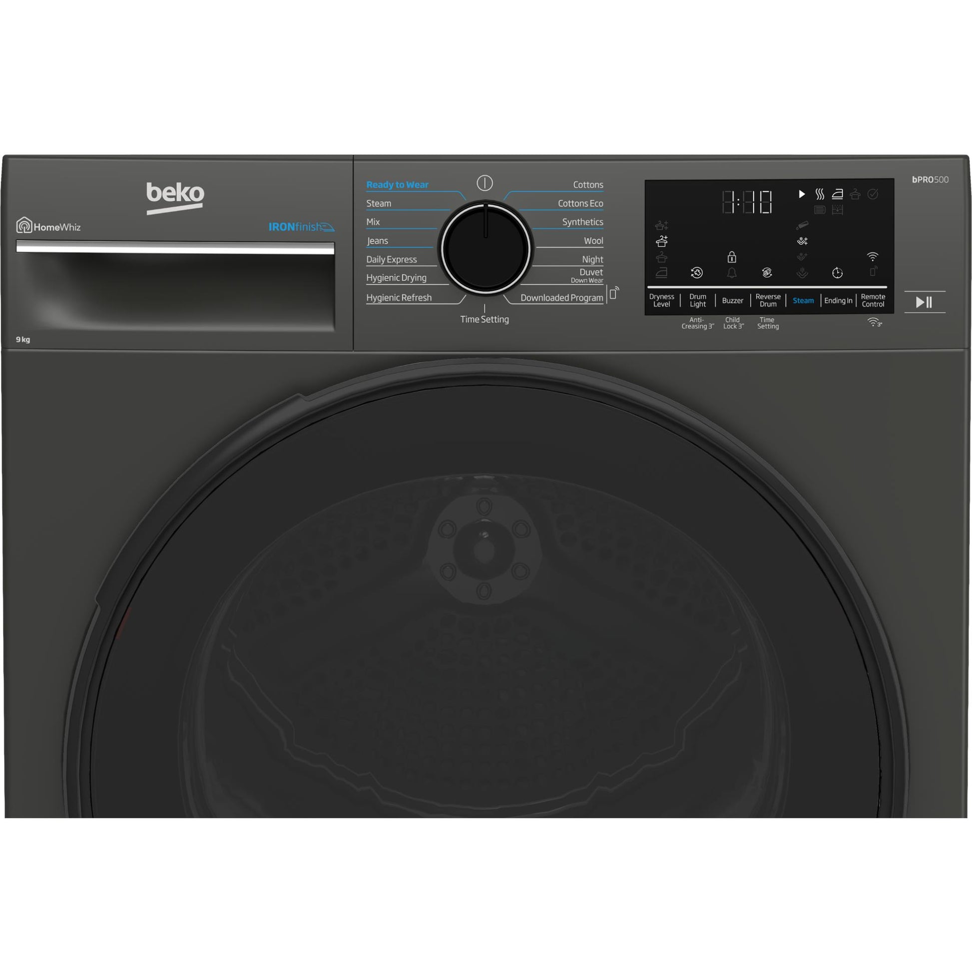 Beko 9kg Heat Pump Tumble Dryer with Steam (Graphite)