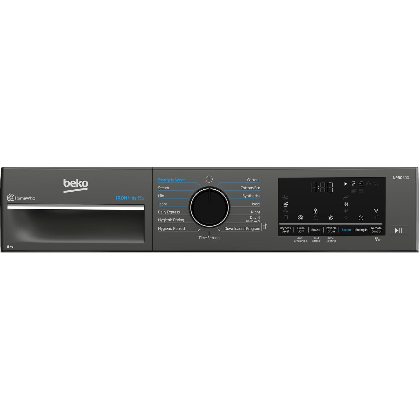 Beko 9kg Heat Pump Tumble Dryer with Steam (Graphite)
