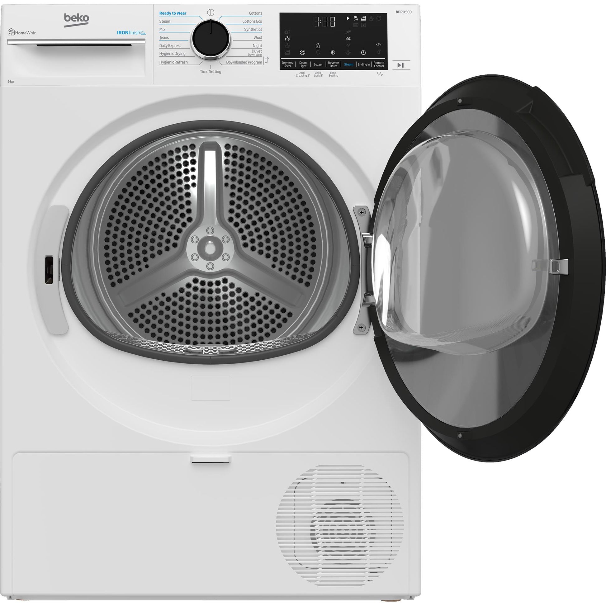 Beko 9kg Heat Pump Tumble Dryer with Steam (White)