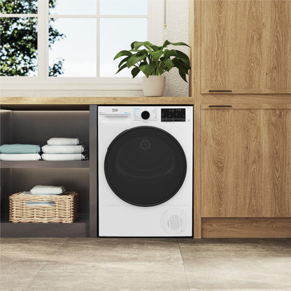 Beko 9kg Heat Pump Tumble Dryer with Steam (White)