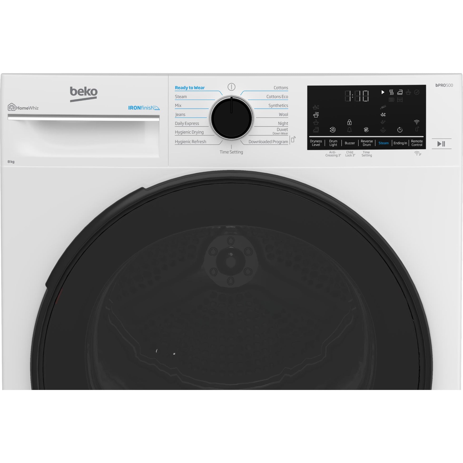 Beko 8kg Heat Pump Tumble Dryer with Steam (White)