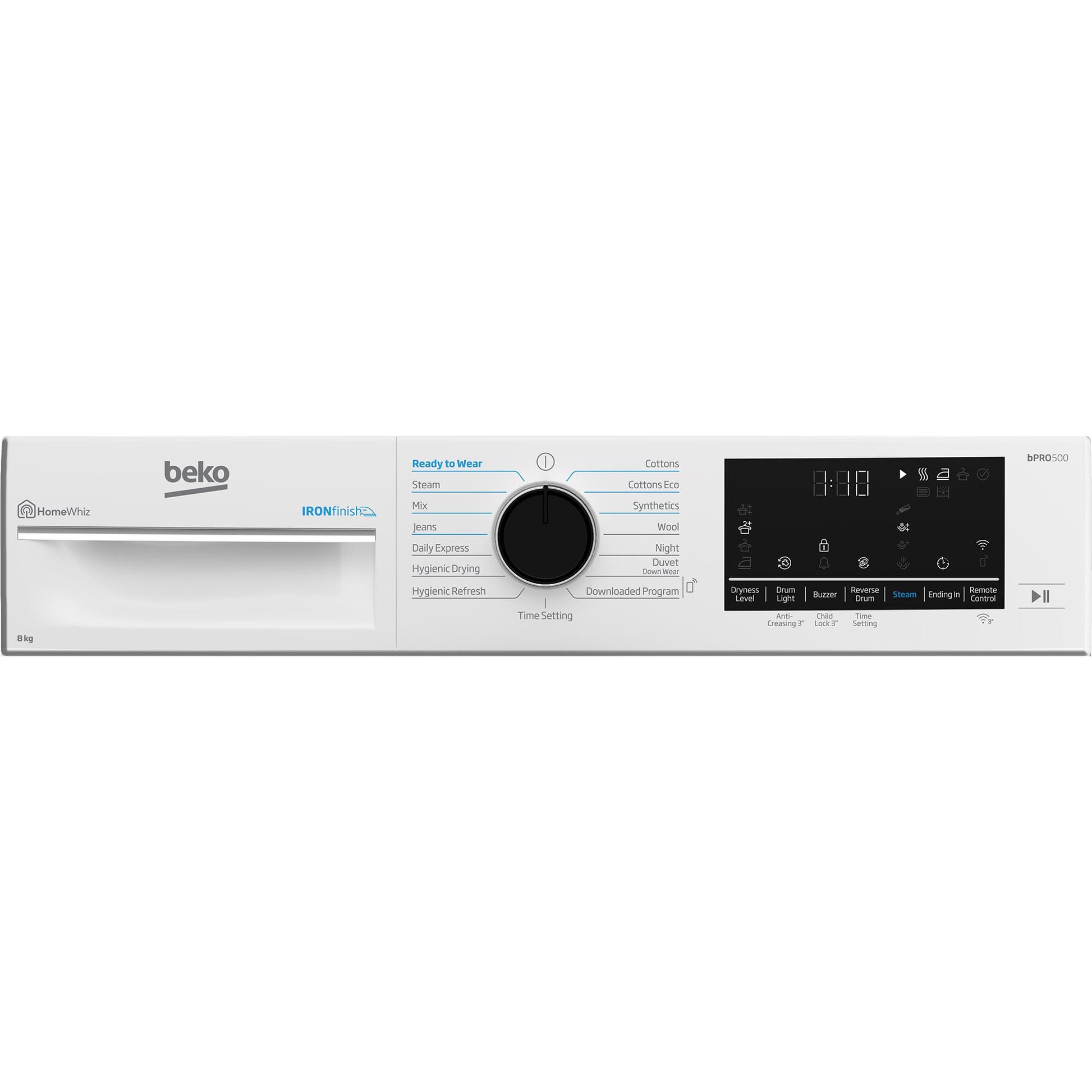 Beko 8kg Heat Pump Tumble Dryer with Steam (White)