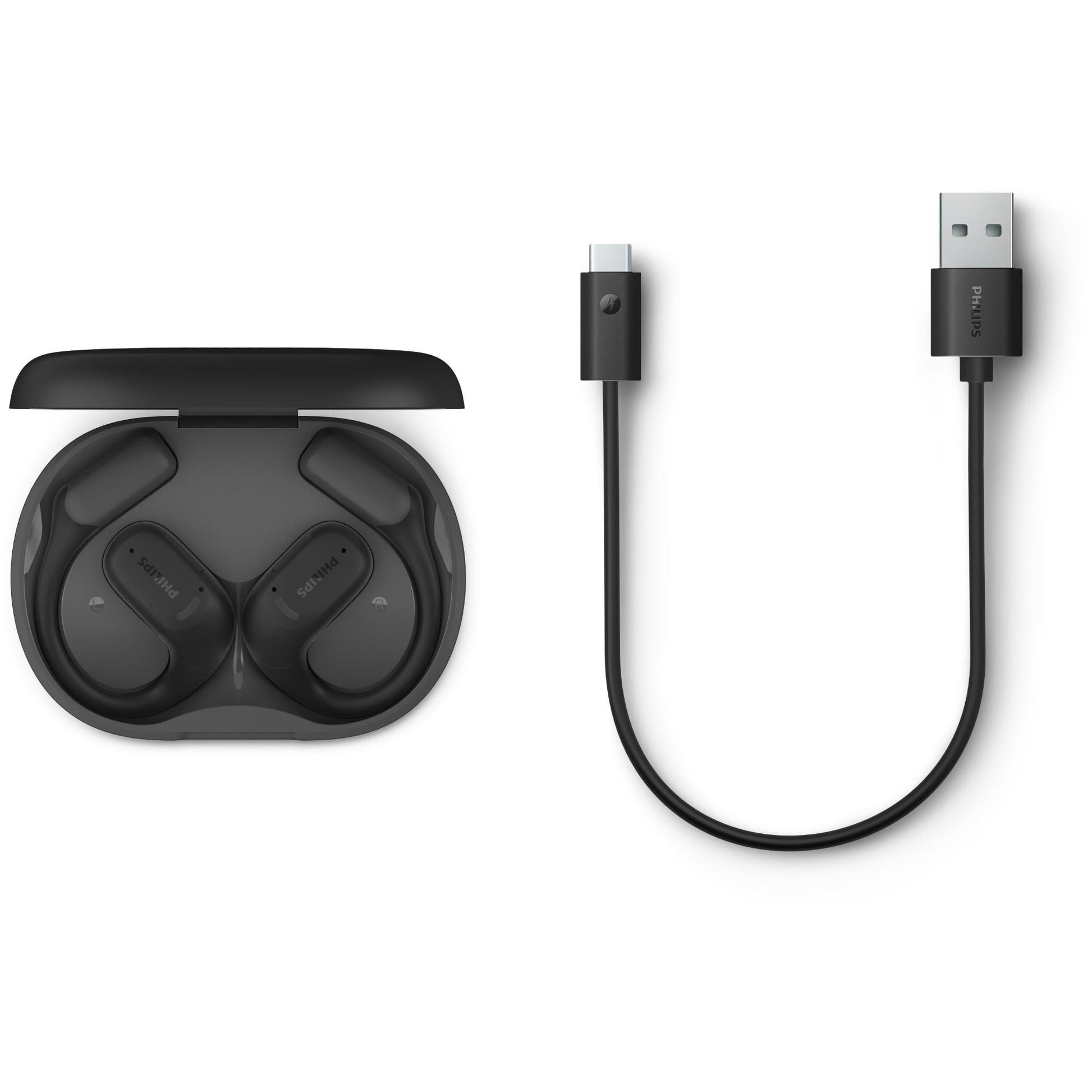 Philips A6709 Wireless Open Ear Sports Earbuds (Black)