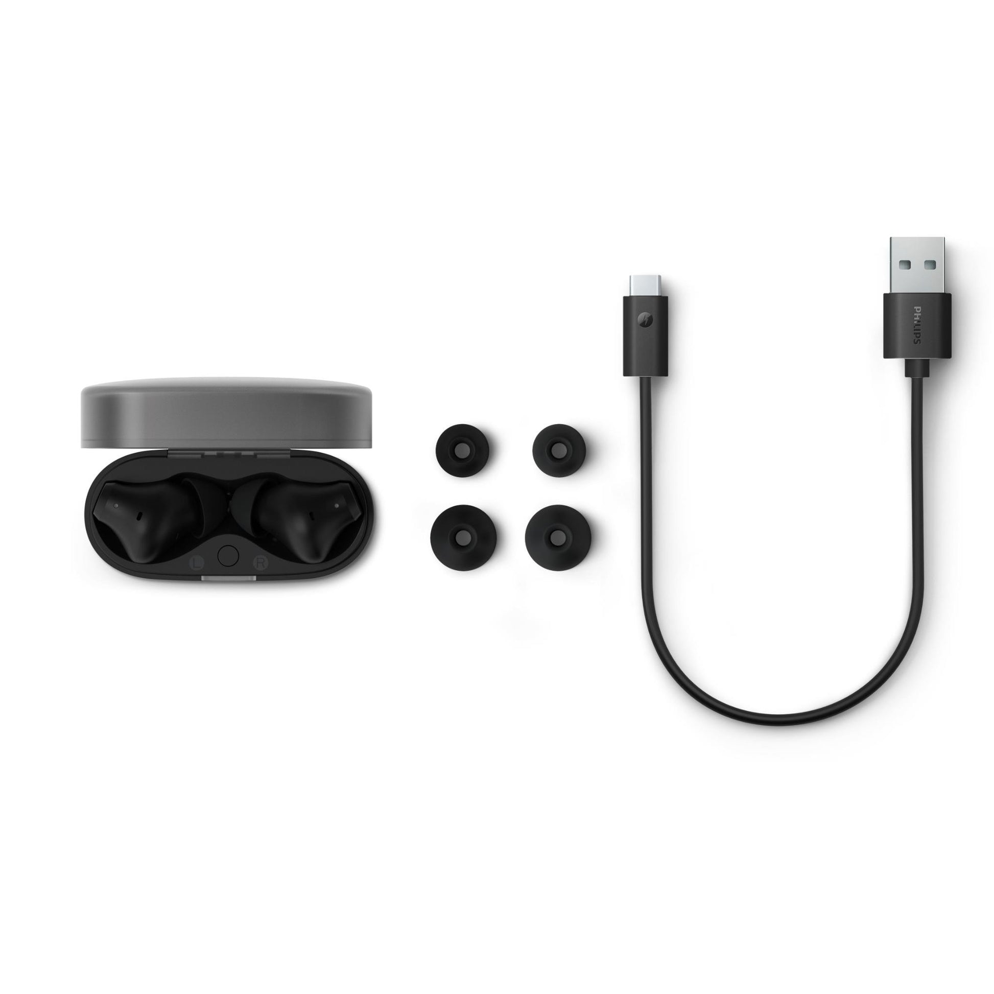 Philips TAT2000 True Wireless Earbuds (Black)