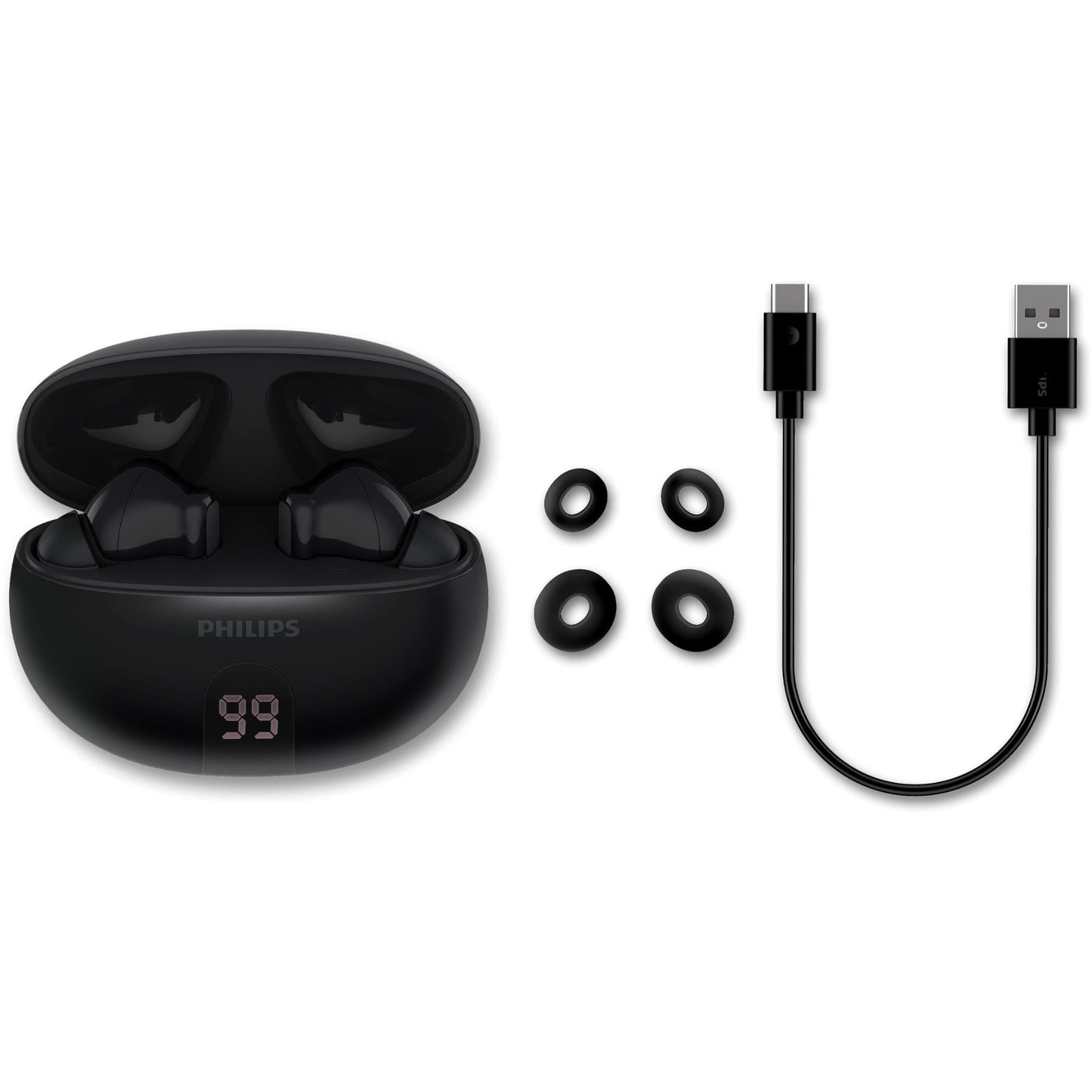 Philips TAT3559 True Wireless ANC Earbuds (Black)