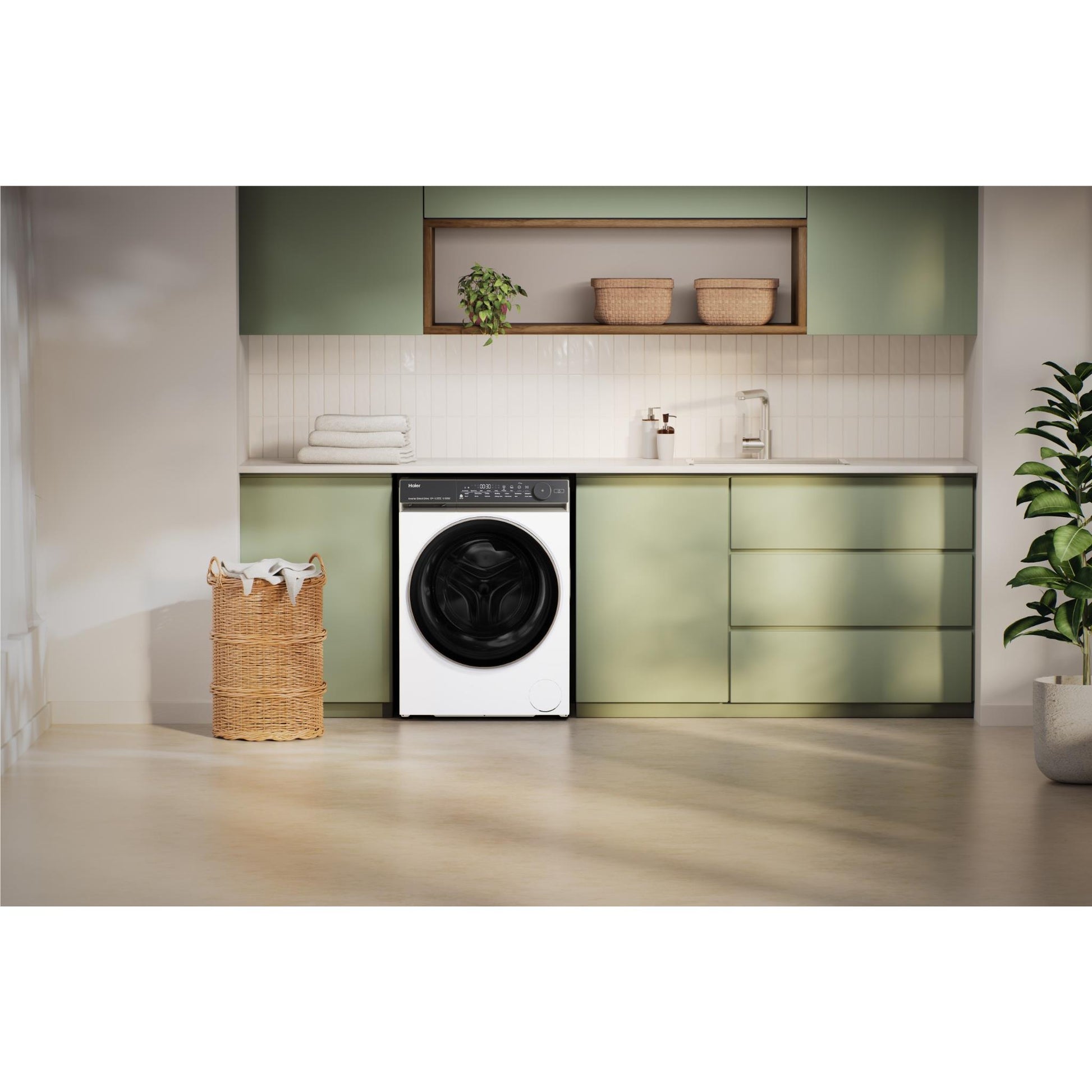 Haier HWF10NW1 10kg 500 Series Front Load Washer (White)