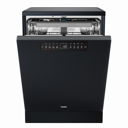 Haier HDW15F4B1 600 Series 15-Place Freestanding Dishwasher (Black)