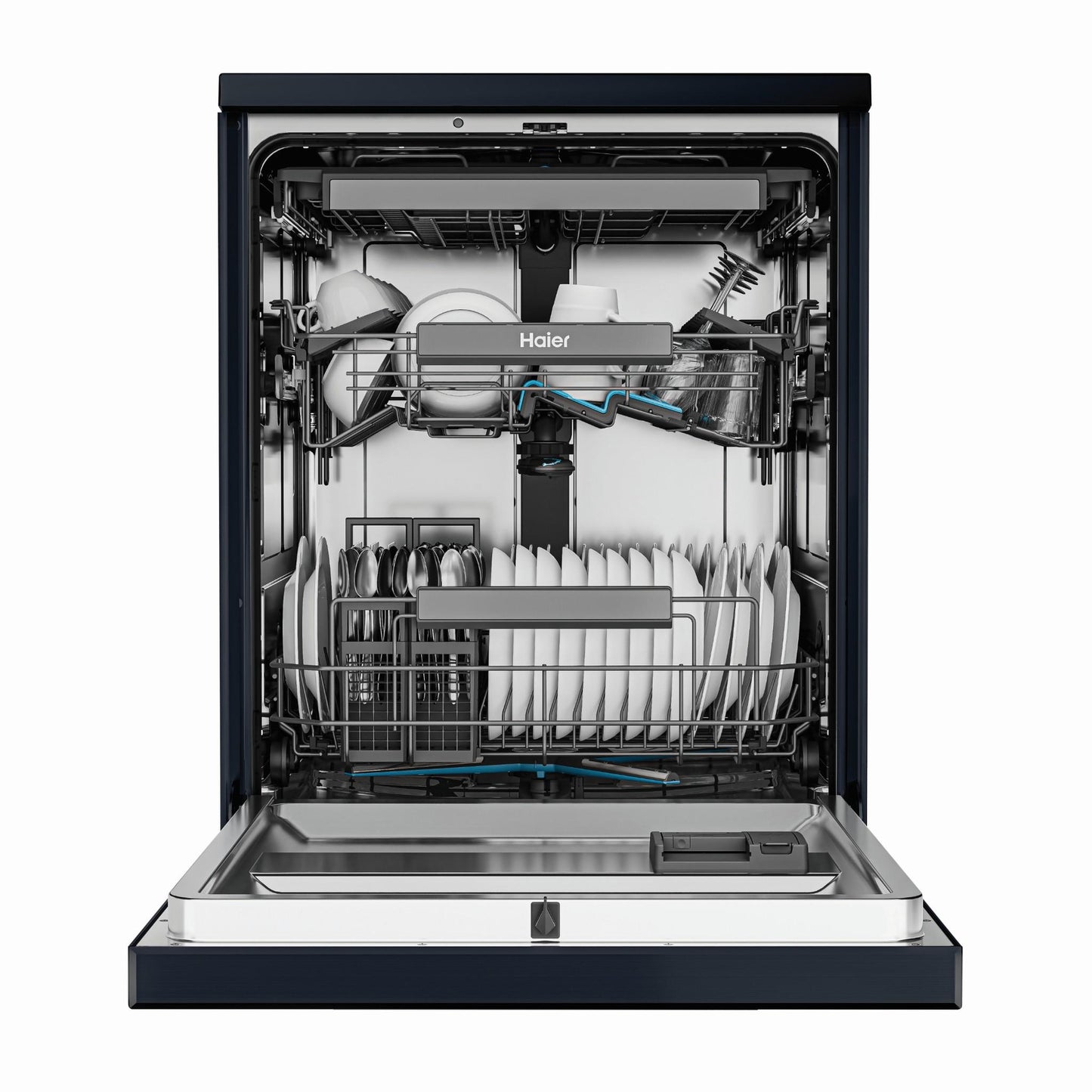 Haier HDW15F4B1 600 Series 15-Place Freestanding Dishwasher (Black)