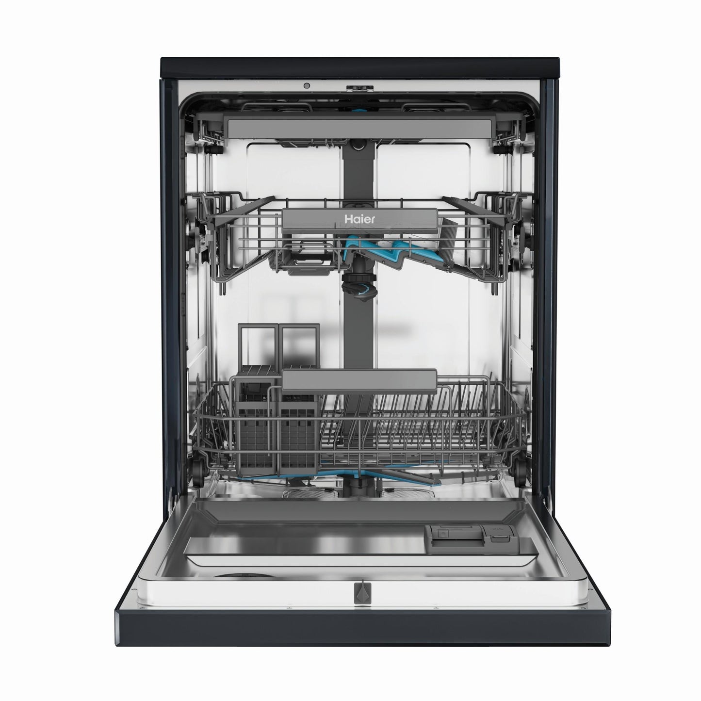 Haier HDW15F4B1 600 Series 15-Place Freestanding Dishwasher (Black)