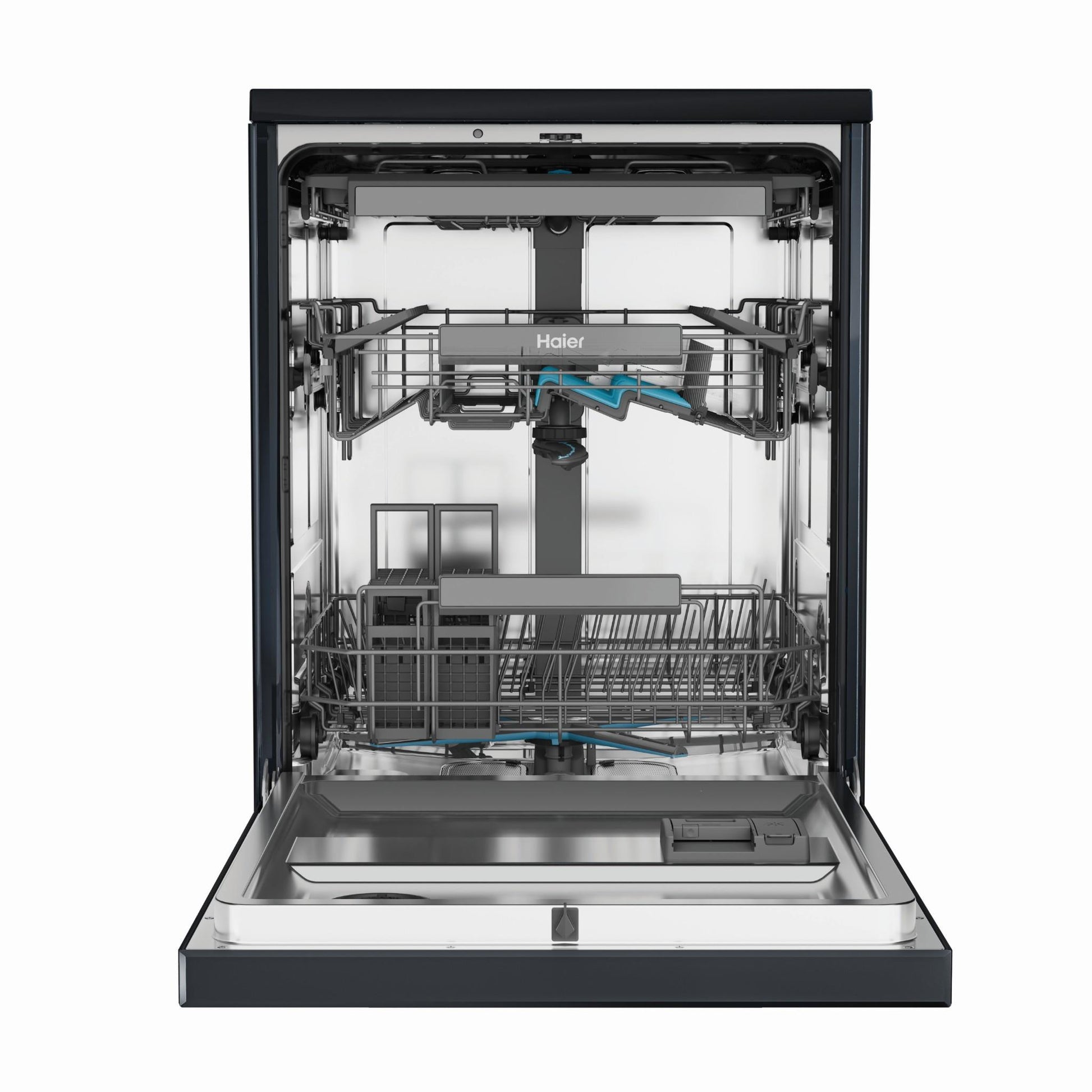 Haier HDW15F4B1 600 Series 15-Place Freestanding Dishwasher (Black)