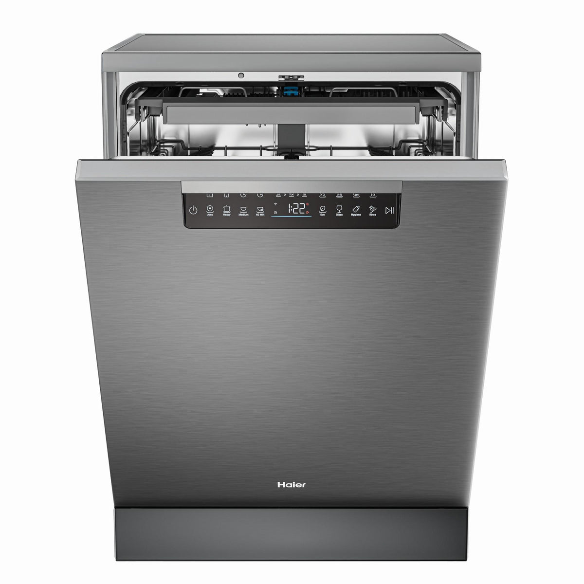 Haier HDW15F4S1 600 Series 15-Place Freestanding Dishwasher (Satina)