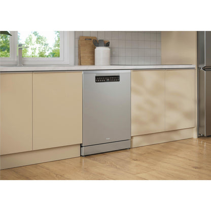 Haier HDW15F4S1 600 Series 15-Place Freestanding Dishwasher (Satina)