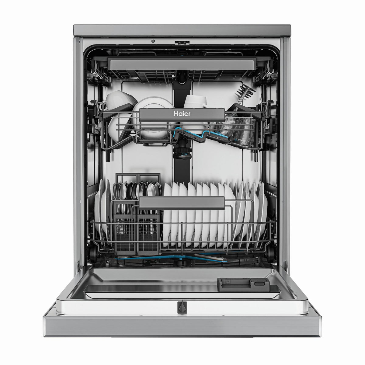Haier HDW15F4S1 600 Series 15-Place Freestanding Dishwasher (Satina)
