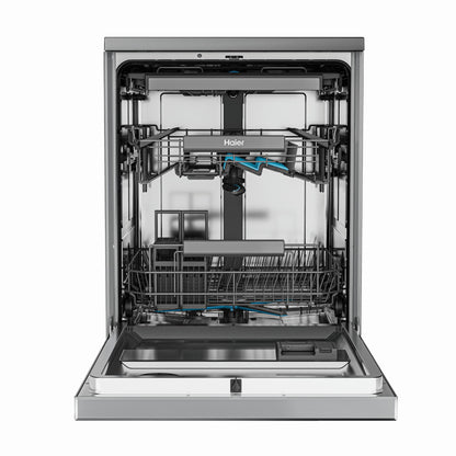 Haier HDW15F4S1 600 Series 15-Place Freestanding Dishwasher (Satina)