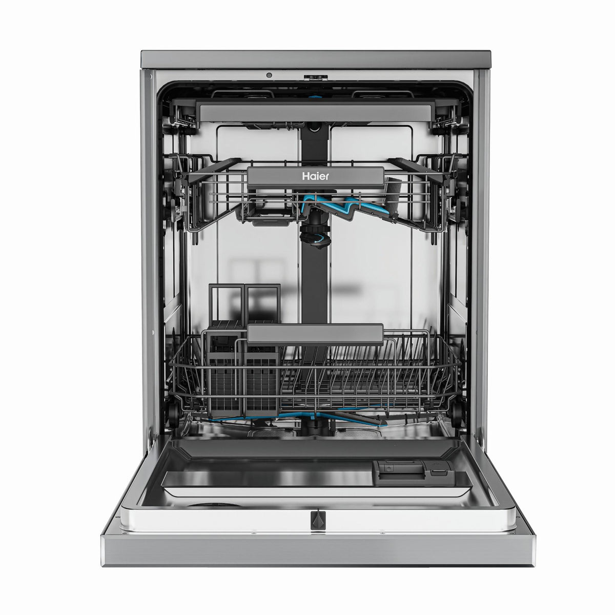 Haier HDW15F4S1 600 Series 15-Place Freestanding Dishwasher (Satina)