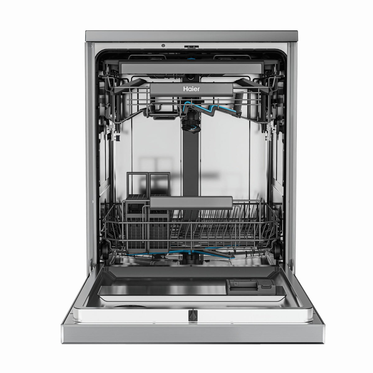 Haier HDW15F4S1 600 Series 15-Place Freestanding Dishwasher (Satina)