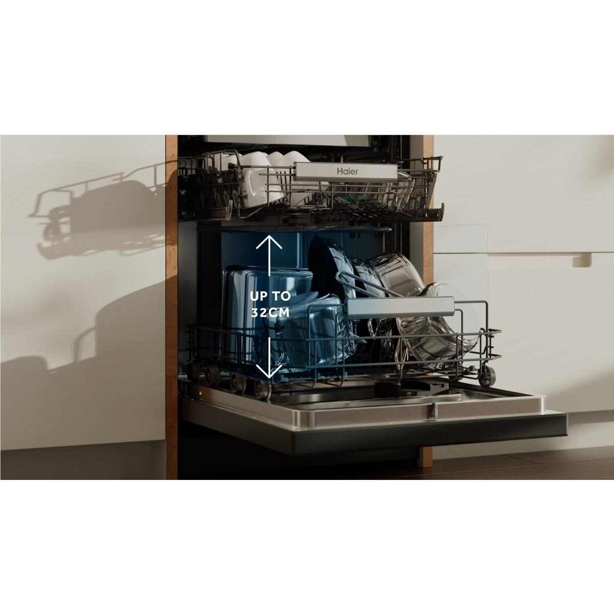 Haier HDW15F4S1 600 Series 15-Place Freestanding Dishwasher (Satina)