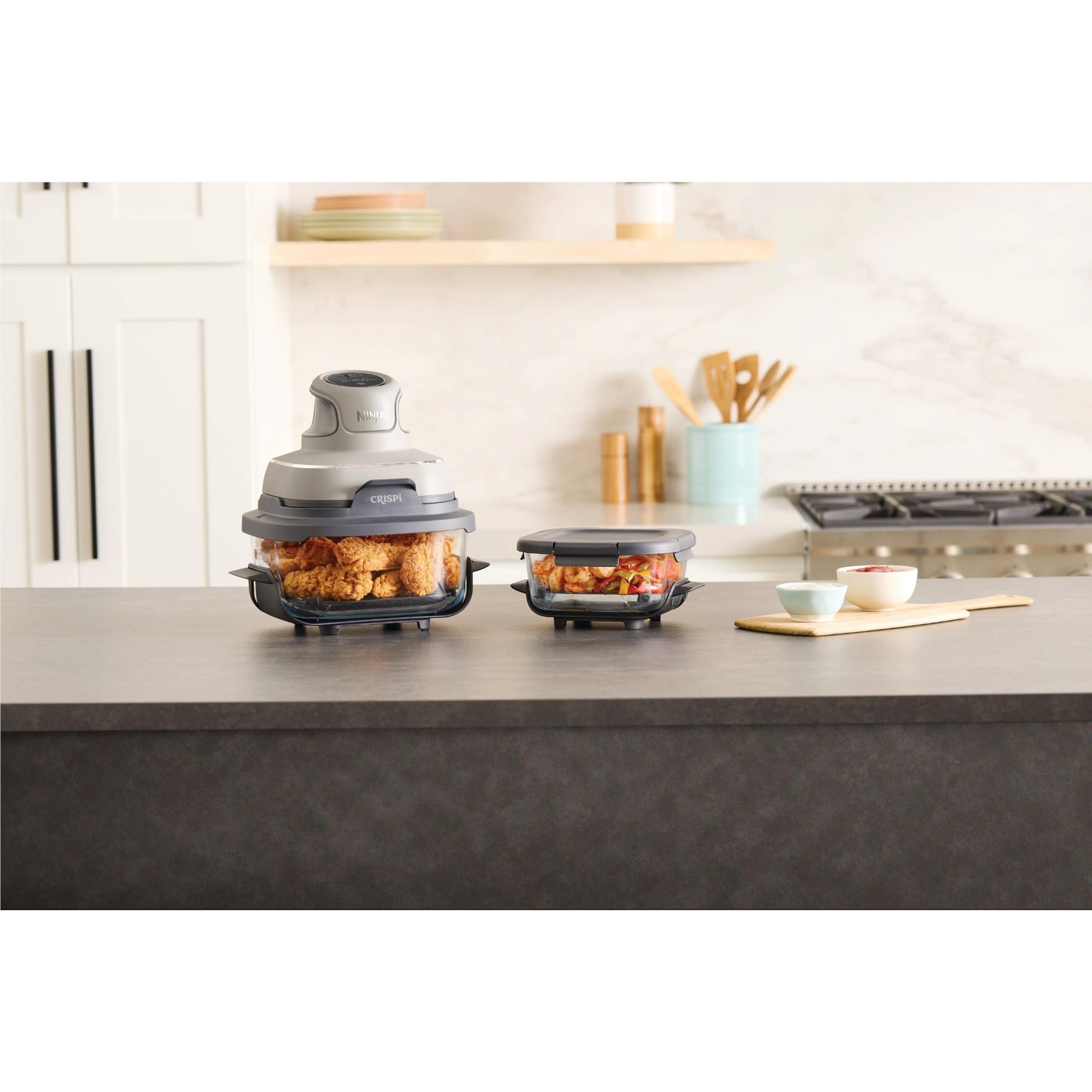 Ninja Crispi 4-in-1 Portable Glass Air Fryer (Stone)