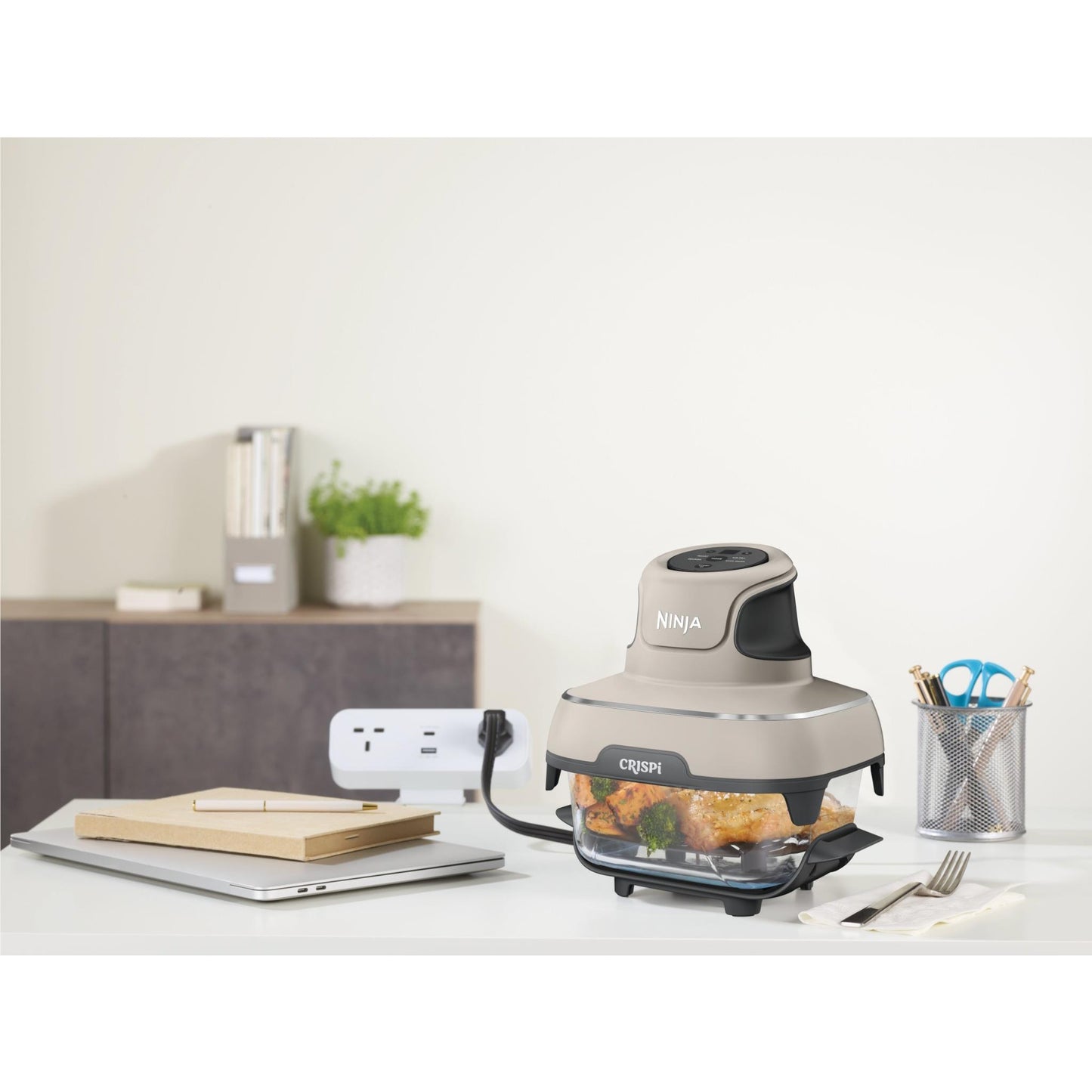 Ninja Crispi 4-in-1 Portable Glass Air Fryer (Stone)