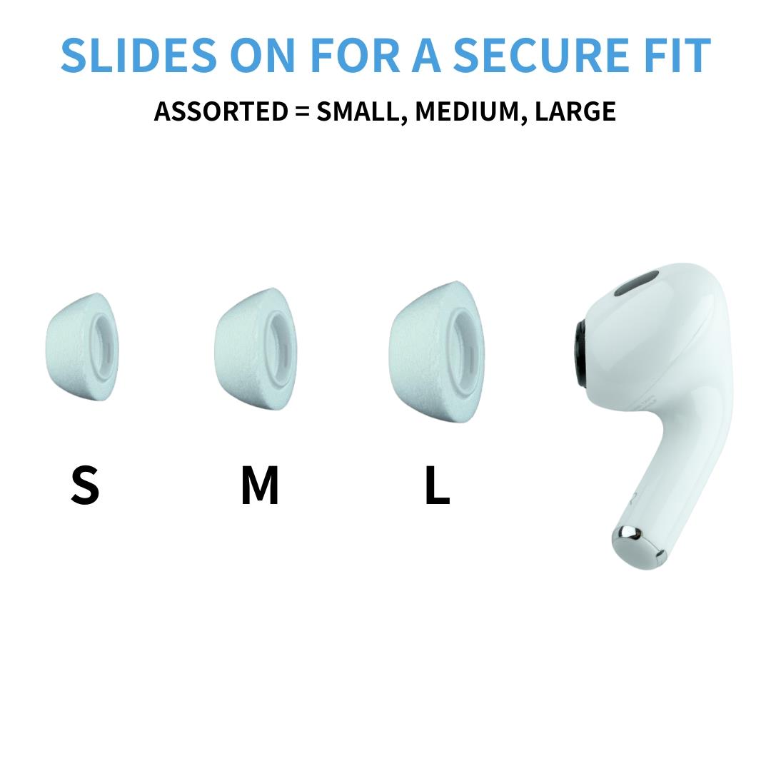 Comply TRUEGXP MAX Ear Tips for Apple AirPods Pro 1/2 (White) [Assorted]