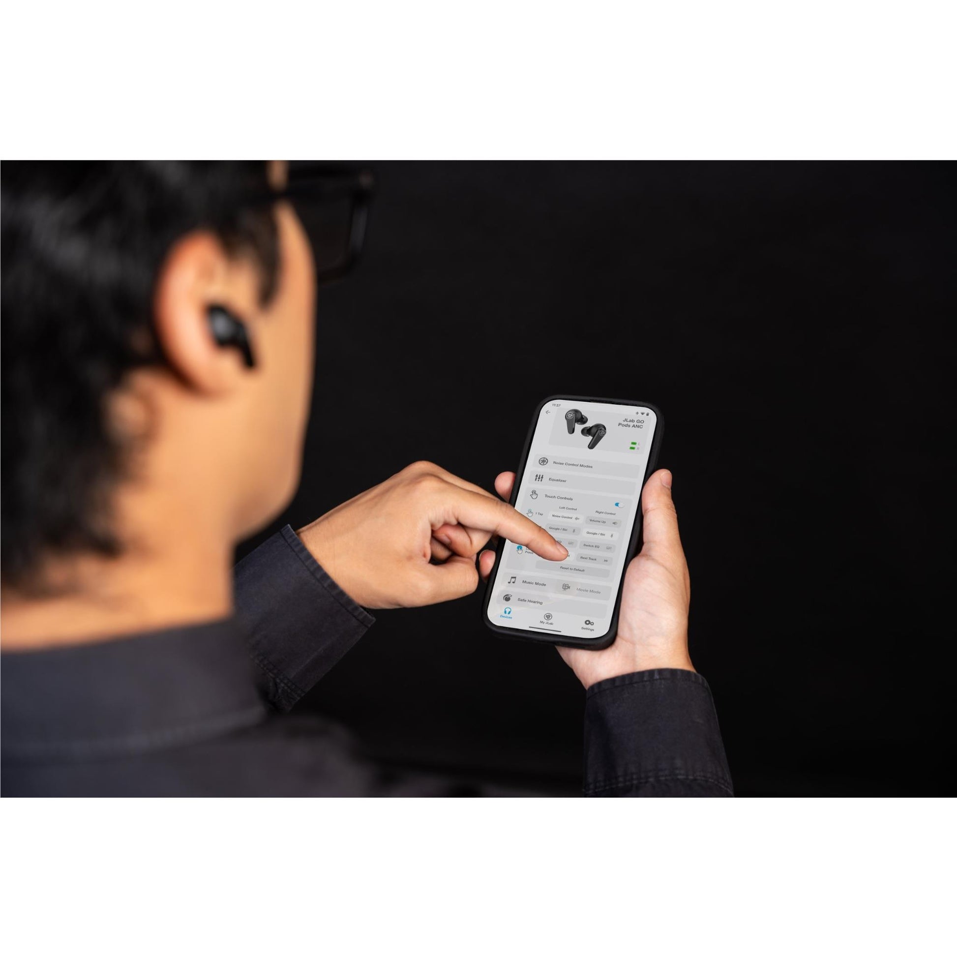 JLab Go Pods ANC True Wireless Earbuds (Black)