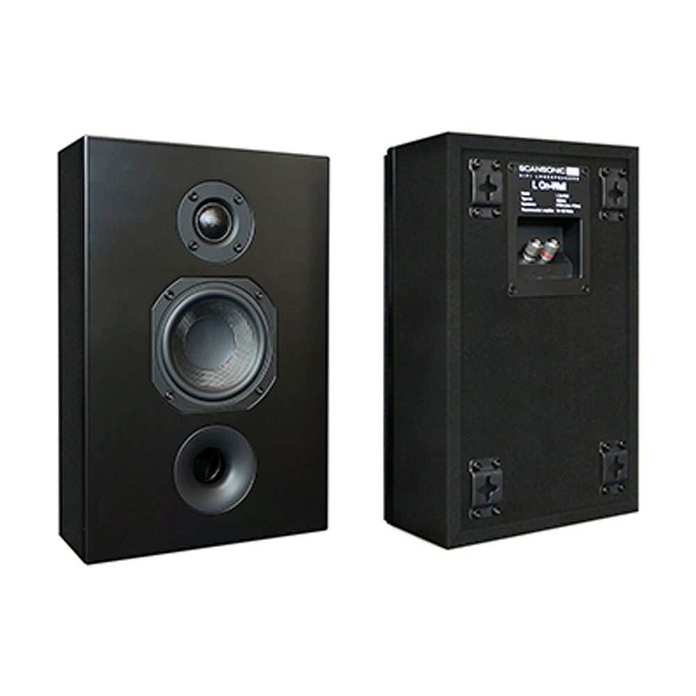 Scansonic HD 2-Pieces L Series On-Wall Home Speakers 120W (Black)