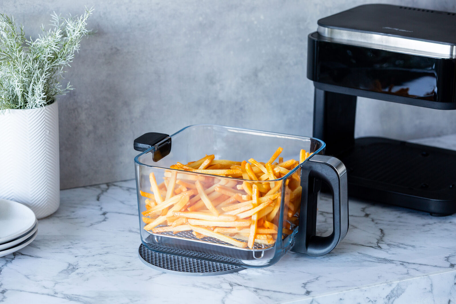 Healthy Choice PFAS-Free 1200–1400W Touch-Controlled Digital Air Fryer with Glass Basket 6.5L