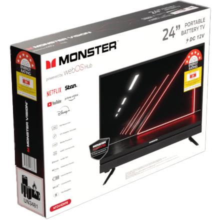 Monster 24" HD LED Battery Smart TV with 12V