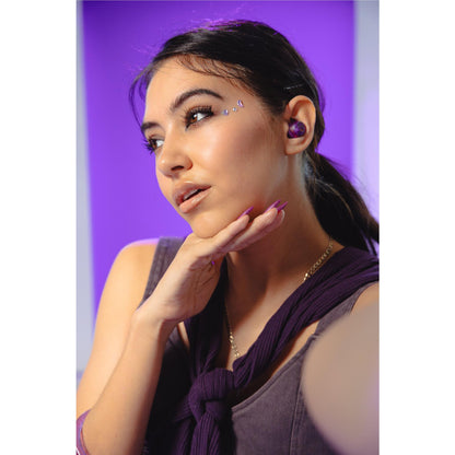 JLab Go Pop ANC True Wireless Earbuds (Clear Purple)