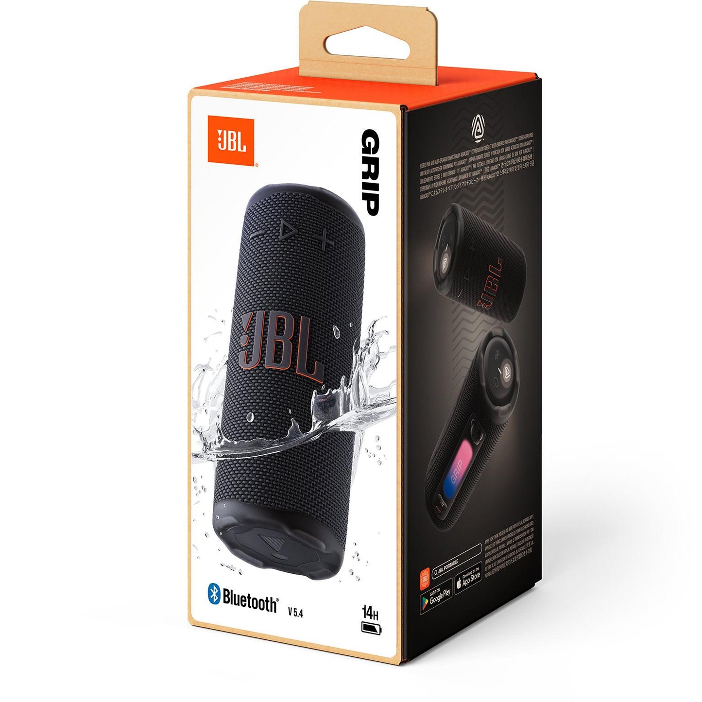 JBL Grip Compact Portable Speaker with Ambient Light (Black)