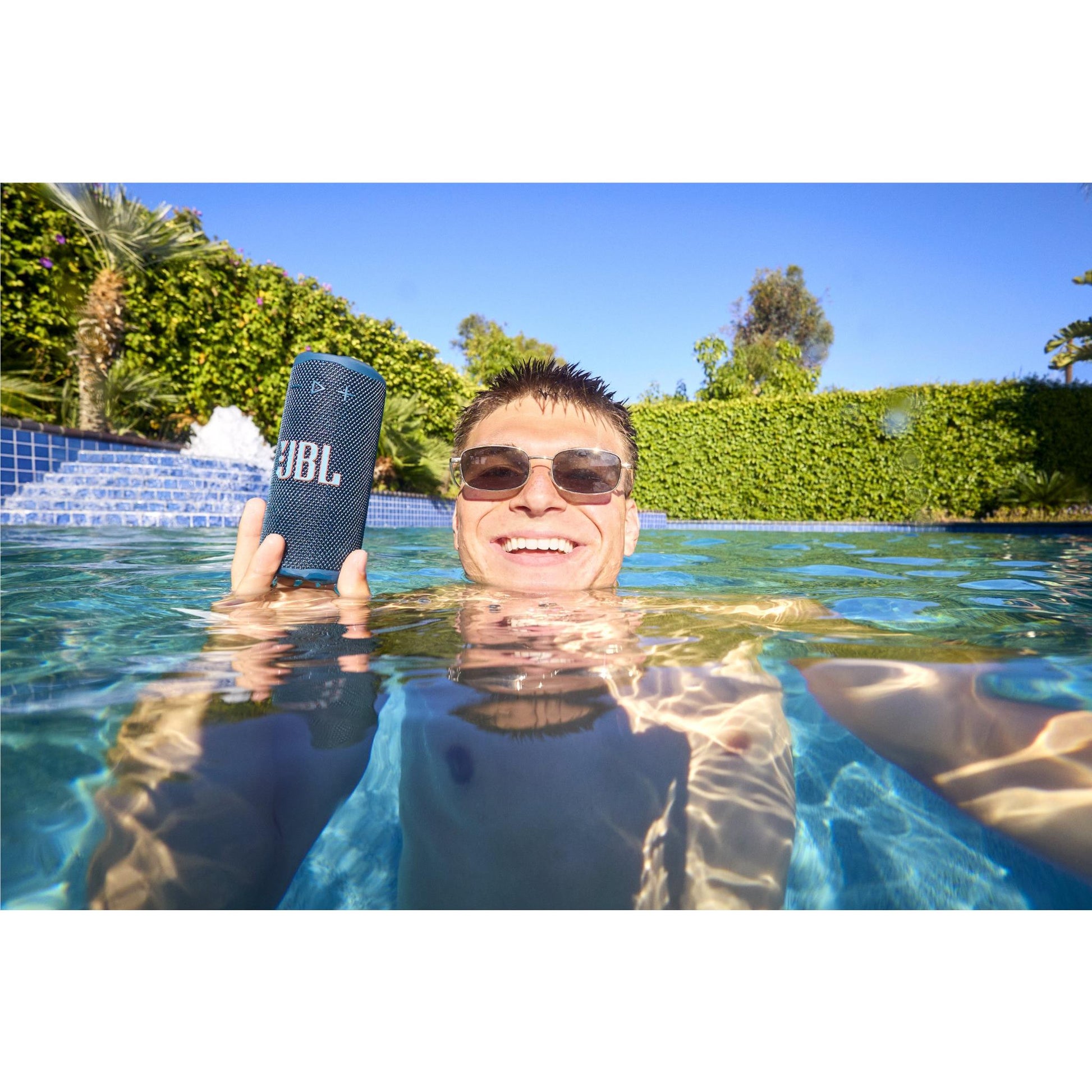JBL Grip Compact Portable Speaker with Ambient Light (Blue)