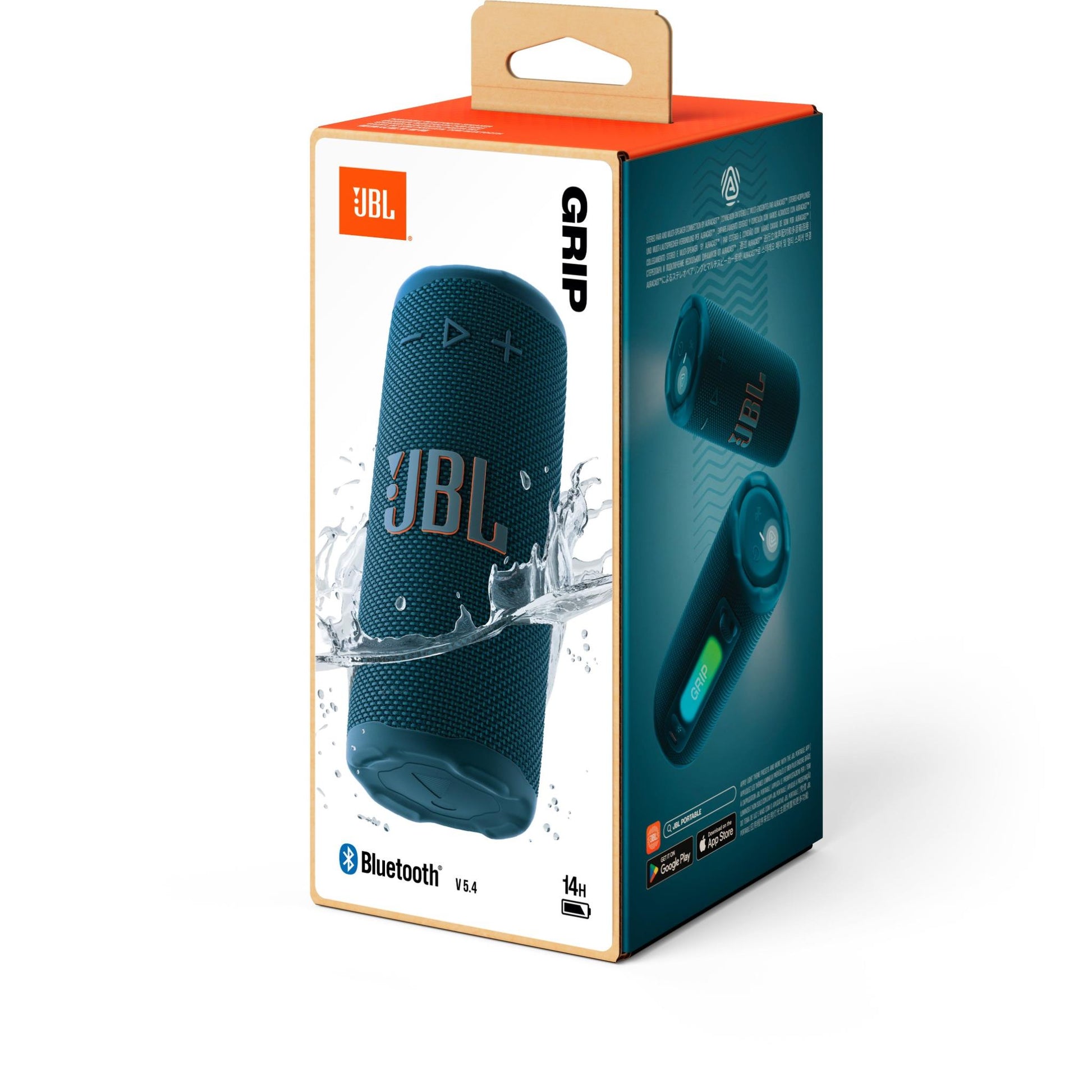 JBL Grip Compact Portable Speaker with Ambient Light (Blue)