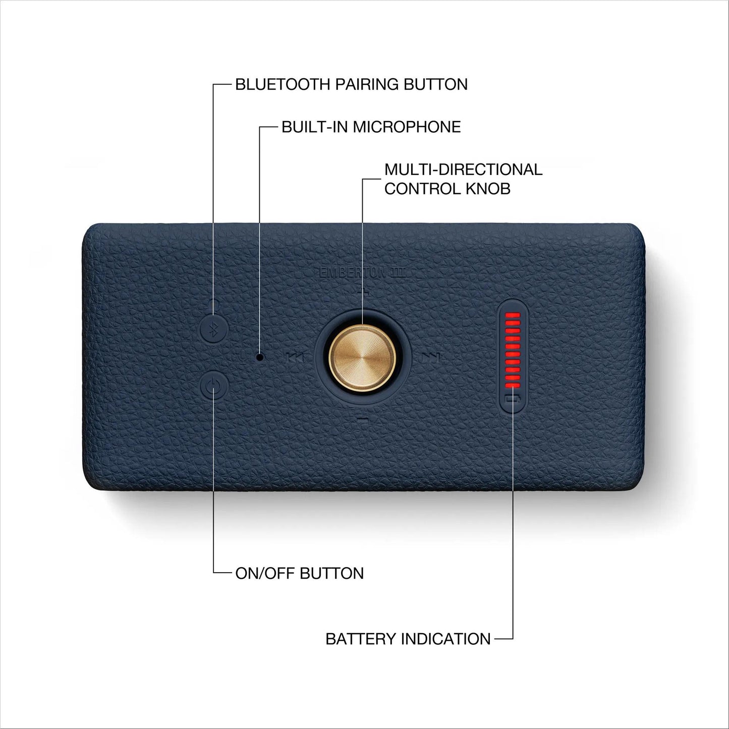 Marshall Emberton III Portable Bluetooth Speaker (Midnight Blue)