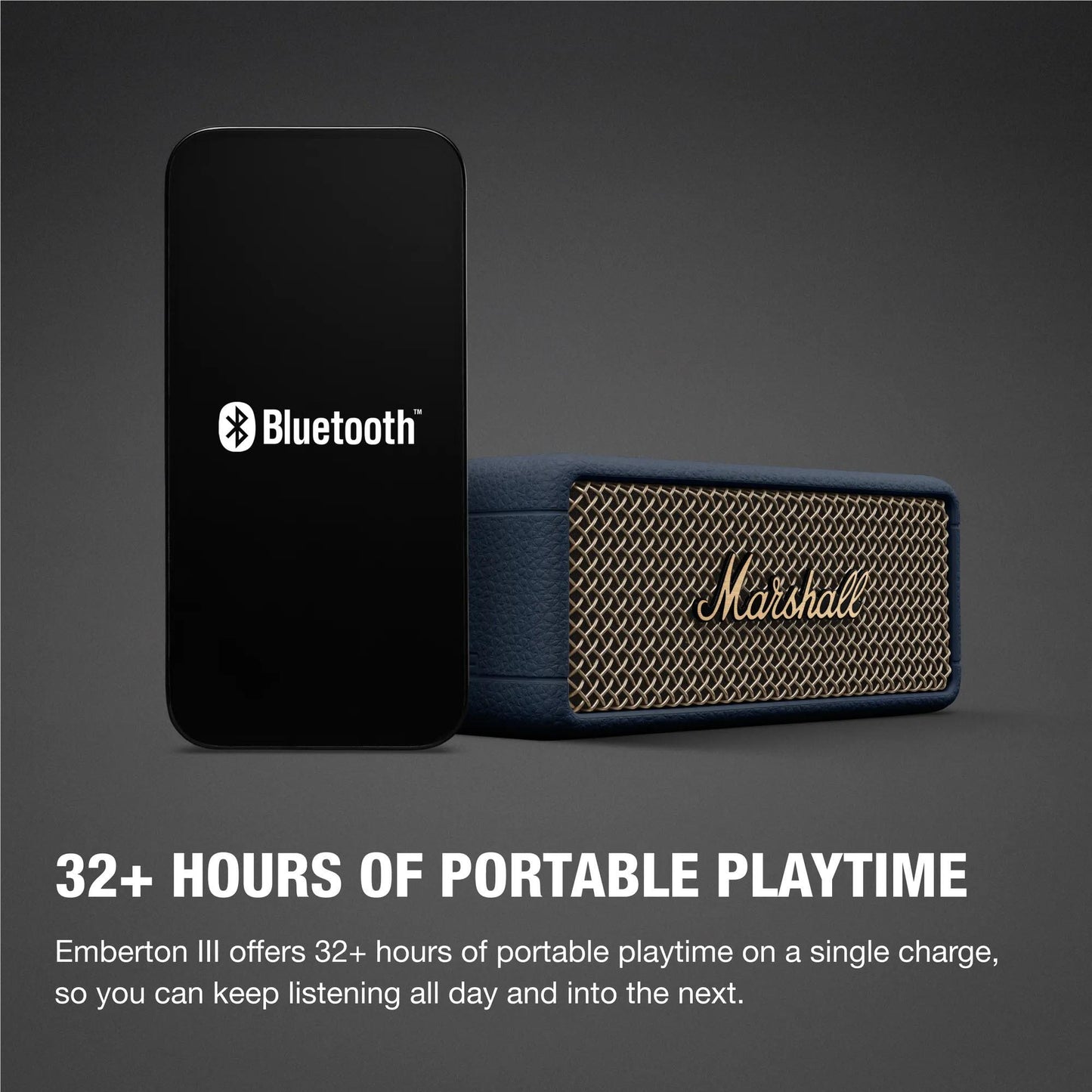 Marshall Emberton III Portable Bluetooth Speaker (Midnight Blue)