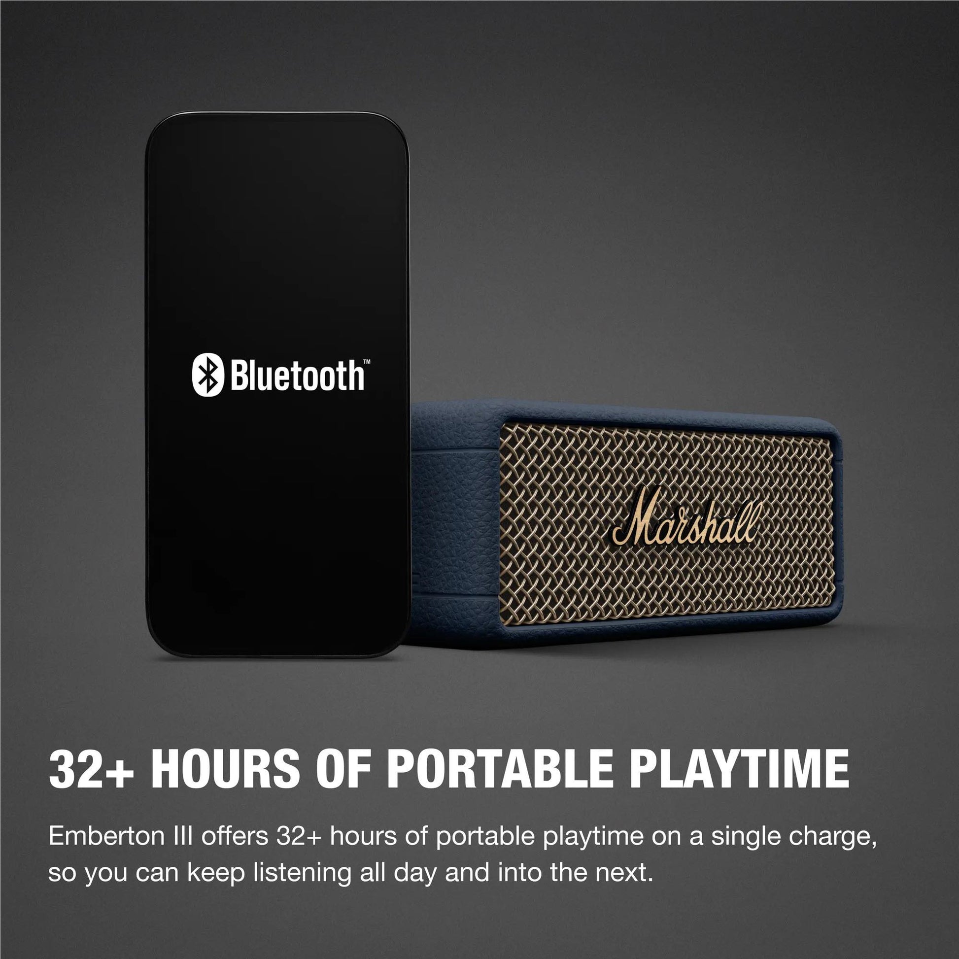 Marshall Emberton III Portable Bluetooth Speaker (Midnight Blue)